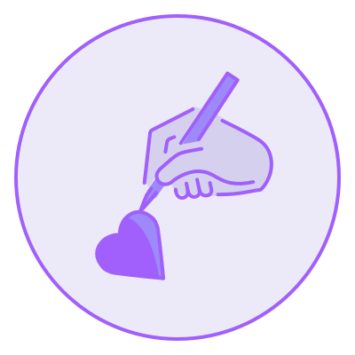 illustration of hand drawing a heart