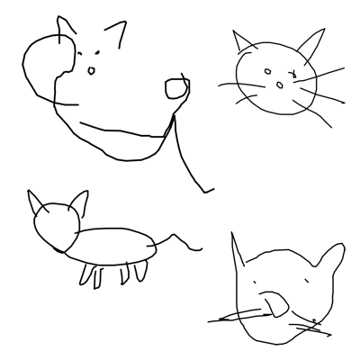 AI generated cat drawings